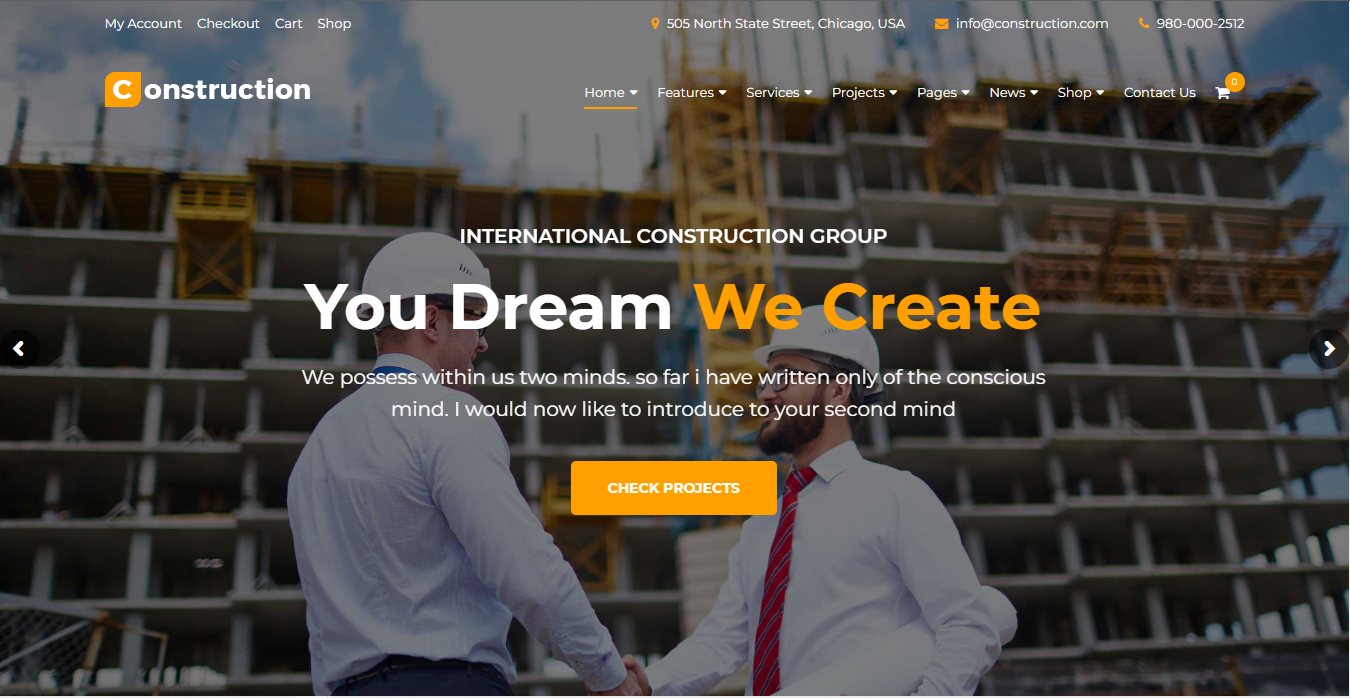 I will build construction real estate roofing plumbing website, FiverrBox