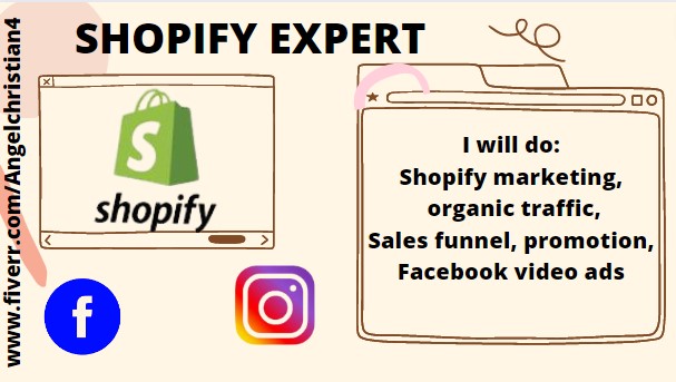 I will do Shopify marketing, Organic traffic, Sales funnel, Promotion, Facebook video Ads, FiverrBox