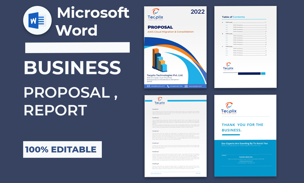 I will design proposal, report templates in word format, FiverrBox