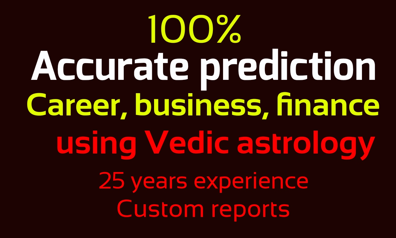 I will do career or business analysis using vedic astrology, FiverrBox