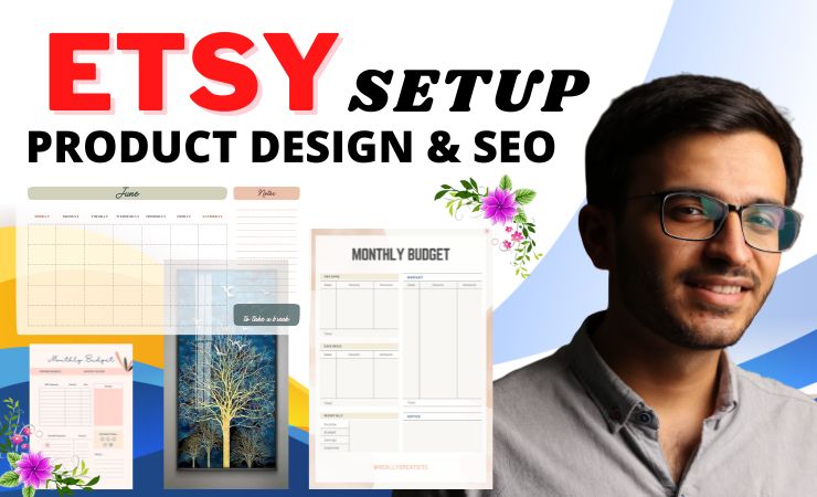 I will setup etsy product design,etsy digital product print on demand shop or etsy seo, FiverrBox