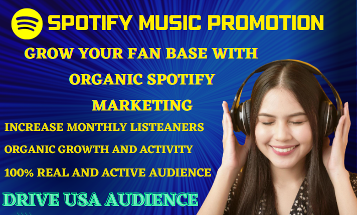 Do organic spotify album promotion, spotify music promotion by