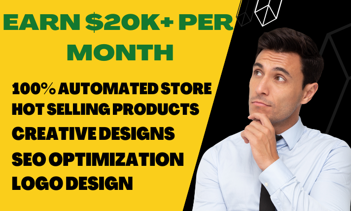 I will build you an automated dropshipping shopify store shopify website, FiverrBox