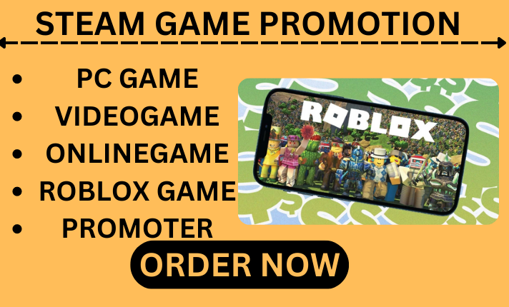prmote steam game pc game roblox game online game to active gaming audience