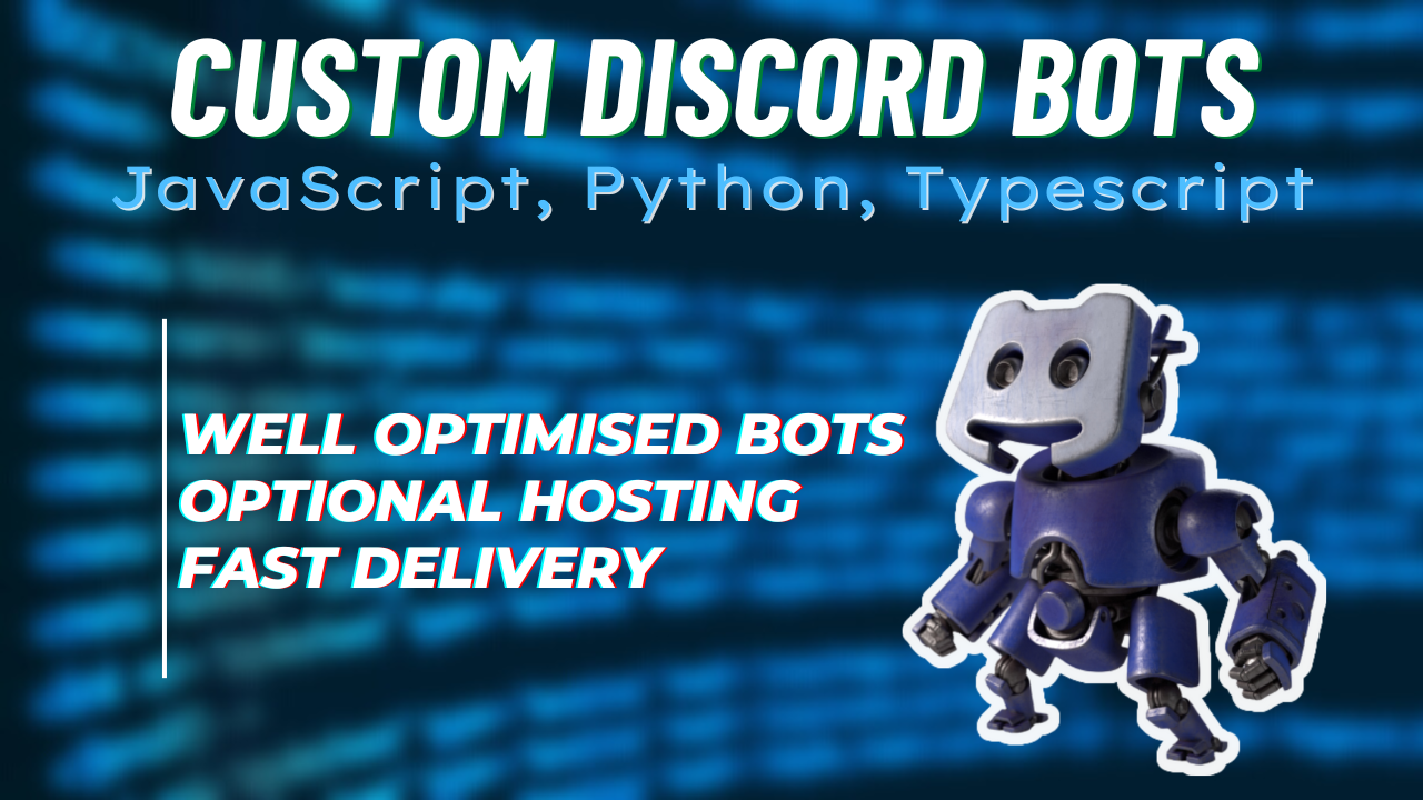 I will create custom discord bot professionally, FiverrBox