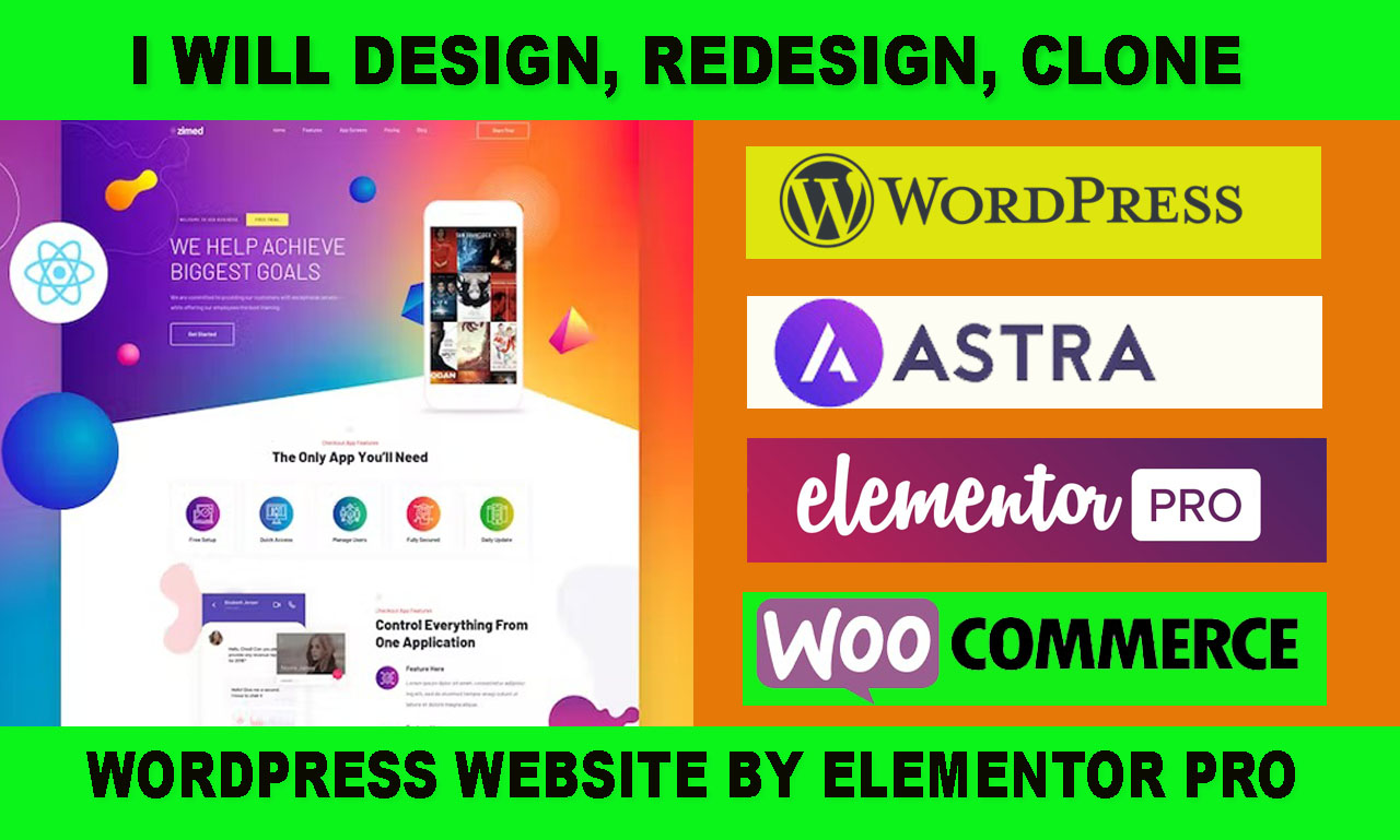 I will create a wordpress website by astra pro and elementor pro, FiverrBox