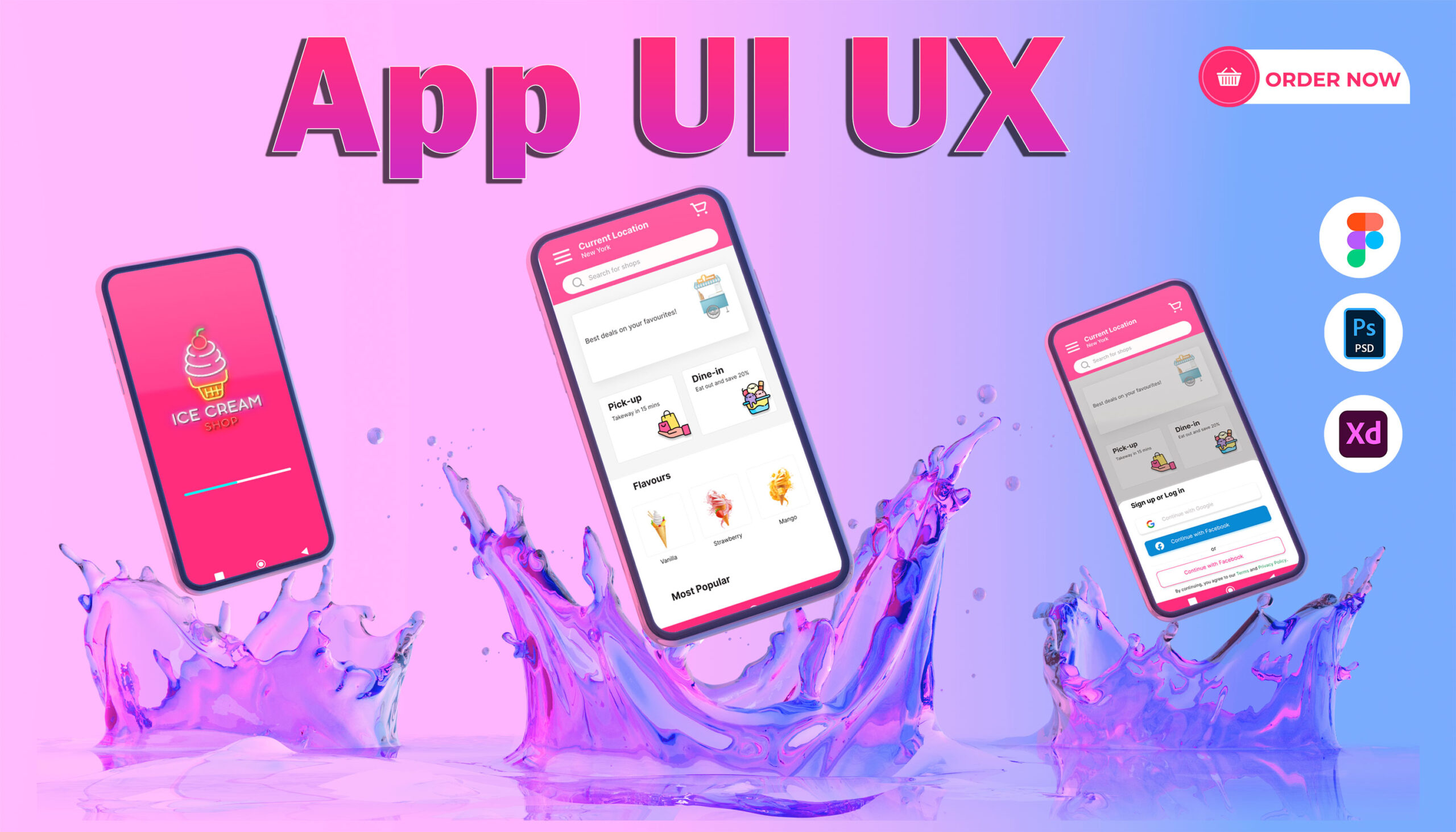 I will create mobile app UI ux for android and ios or any web UI, FiverrBox