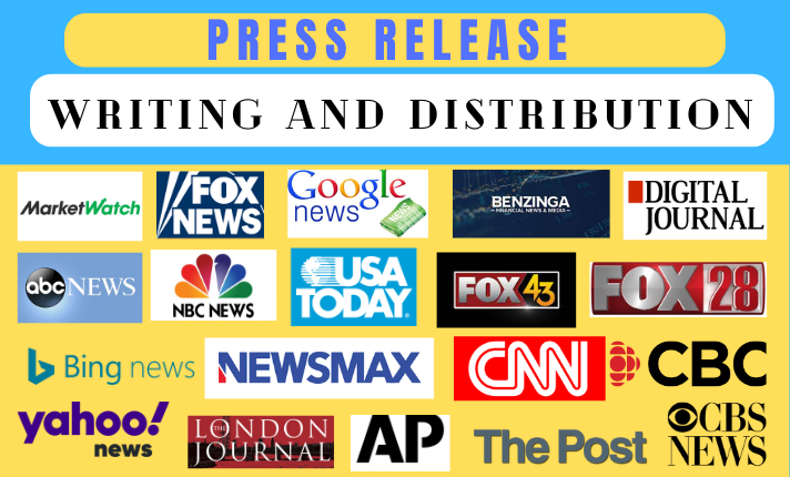 I will write and distribute your press release, FiverrBox