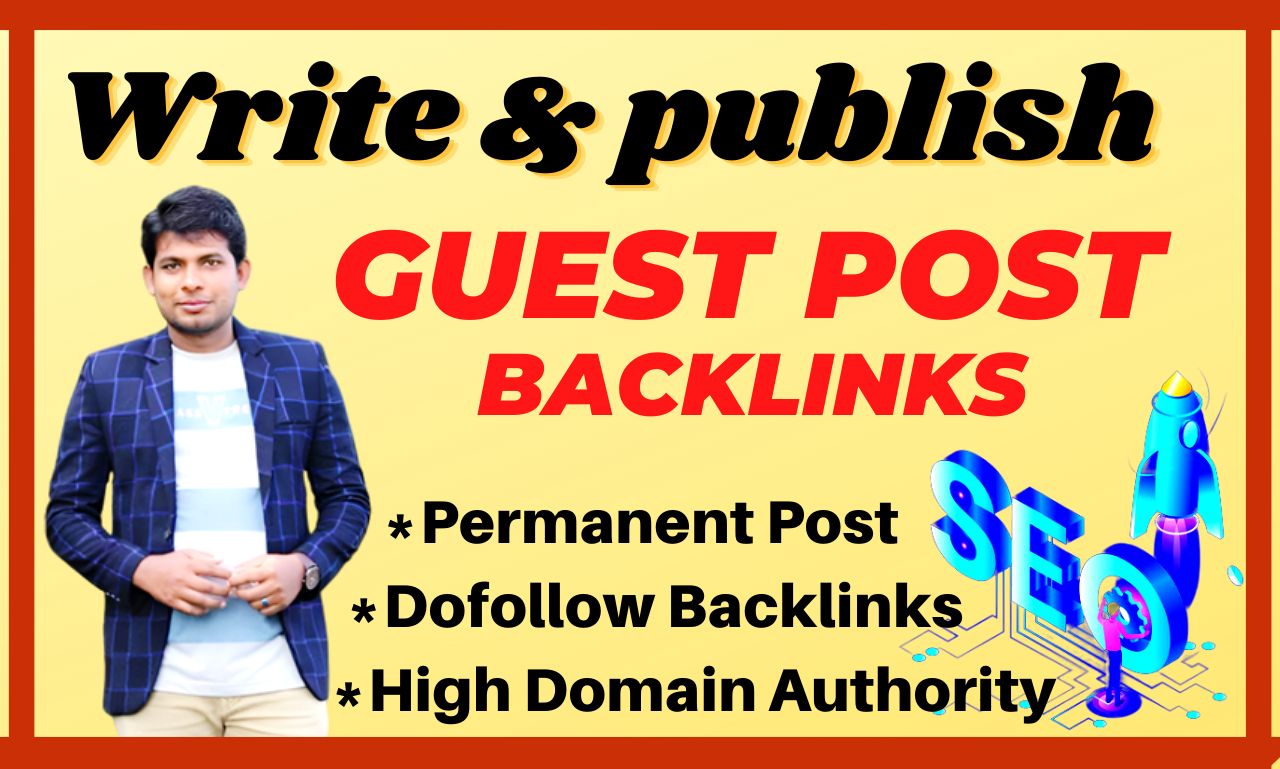 I will dofollow guest post on high traffic websites with SEO backlinks, FiverrBox