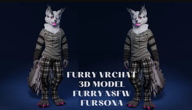 create 3d nfsw furry vrchat avatar, furry avatar, fursona character, nsfw