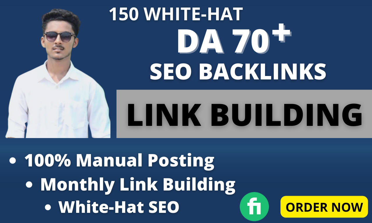 I will do white hat SEO link building manually, FiverrBox
