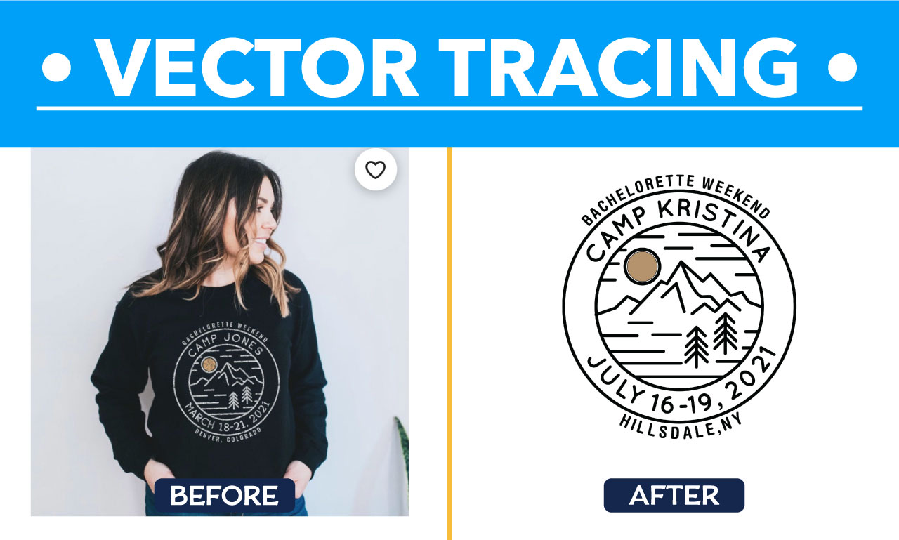 I will do manual vector tracing, convert to vector, vectorize, FiverrBox