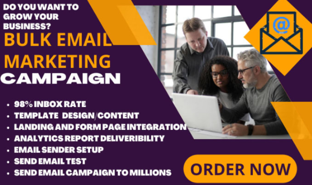 I will setup bulk email campaign on email sender mailchimp with email campaign template, FiverrBox