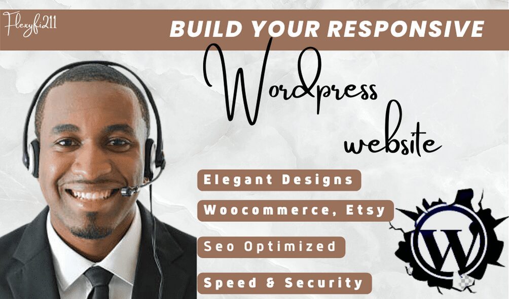 I will build full responsive and modern wordpress website design and optimize SEO, FiverrBox