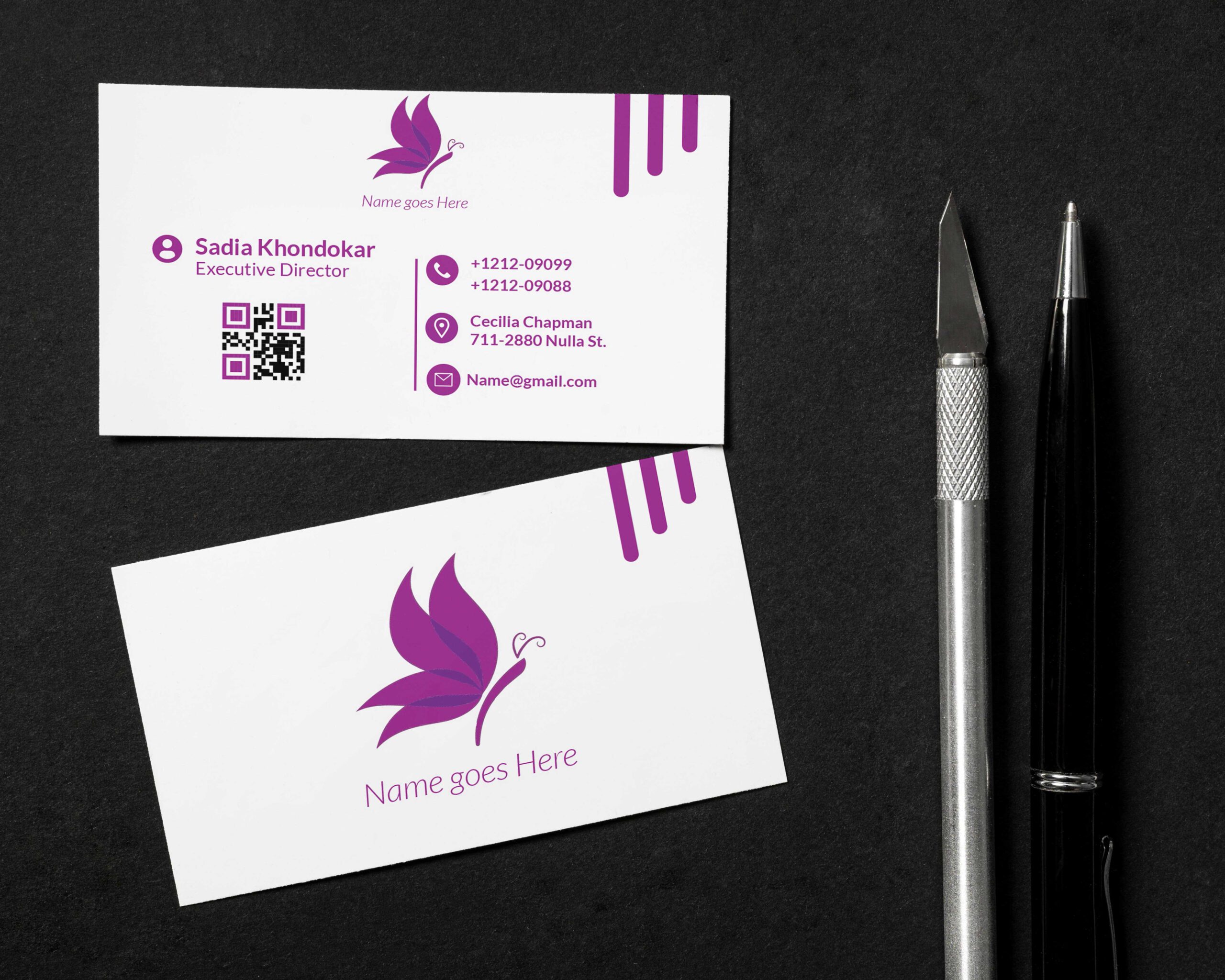 I will do unique, modern, minimal, creative and professional business card design, FiverrBox