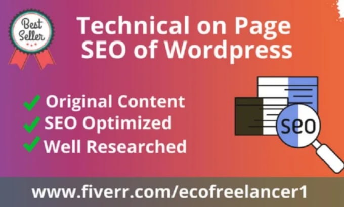 I will do onpage optimization and on page technical SEO for wordpress website, FiverrBox
