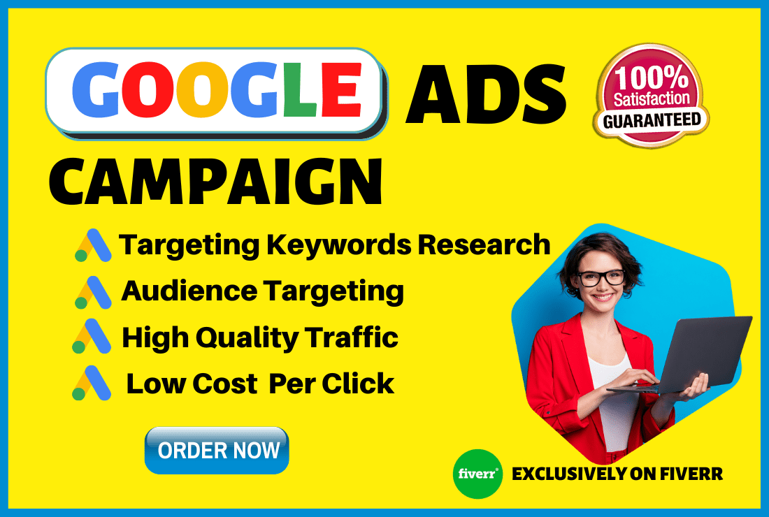 I will setup and manage your seo friendly google ads adwords PPC campaign, FiverrBox