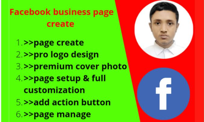 I will professionally create facebook business page, FiverrBox