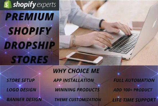 I will create anytype of shopify dropshipping store, FiverrBox