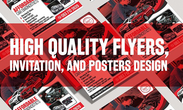 I will design high quality flyers, posters, and invitations, FiverrBox