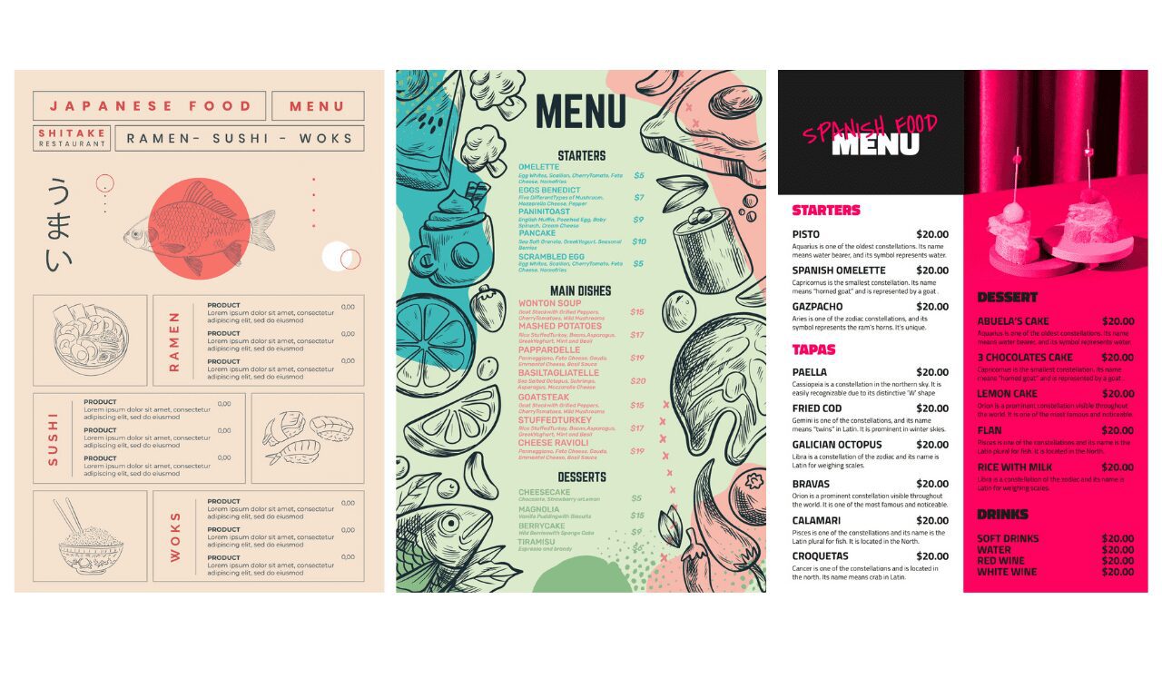 I will design restaurant menu and food menu for you in 12 hours, FiverrBox