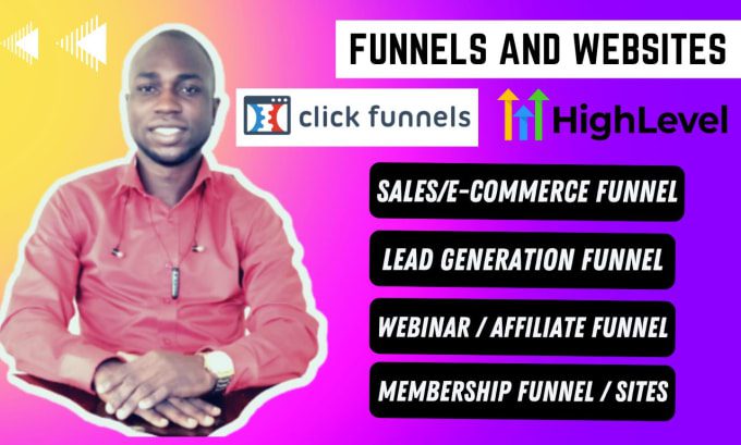 I will design clickfunnels sales funnel landing page expert go high level ghl click 2 0, FiverrBox