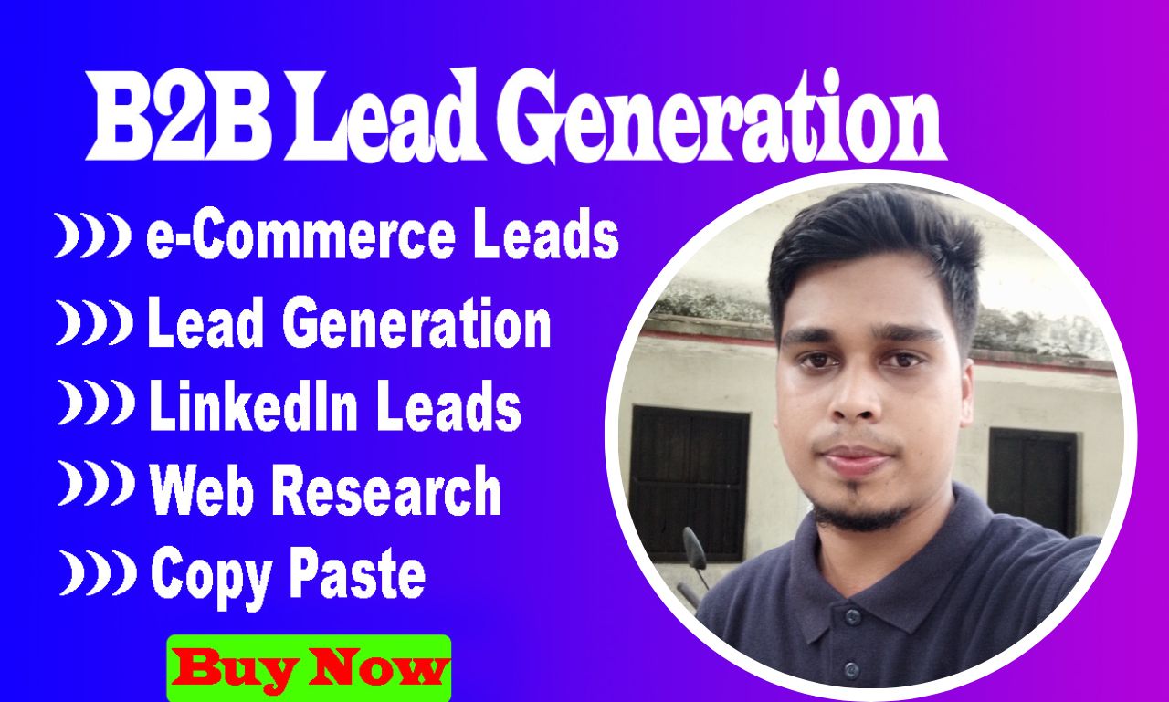 I will provide b2b lead generation, web research and copy paste, FiverrBox