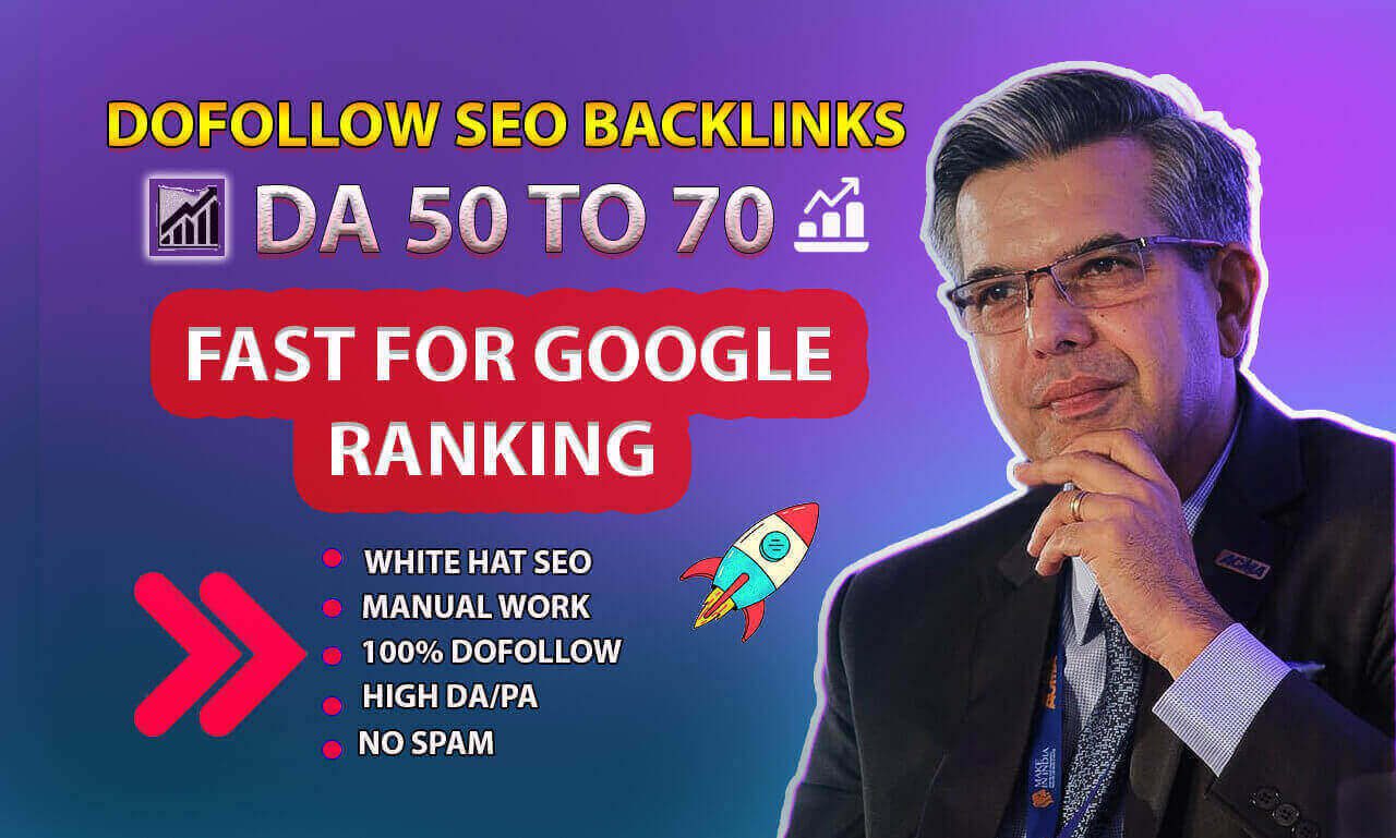 I will build dofollow SEO backlinks high quality da link building top ranking, FiverrBox