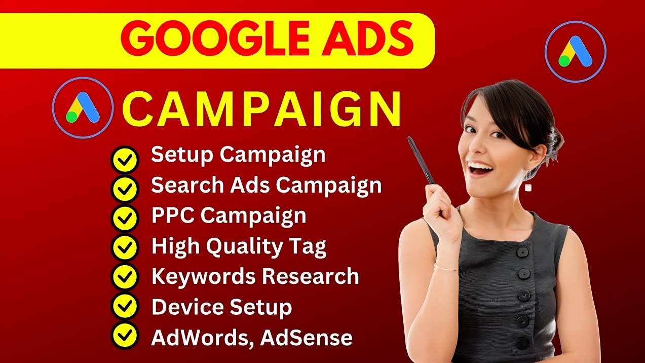 I will do google ads campaign, PPC campaign, search ads campaigns, PPC ads expert, FiverrBox